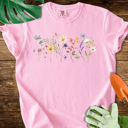 Watercolor Wildflowers T-Shirt | Comfort Colors