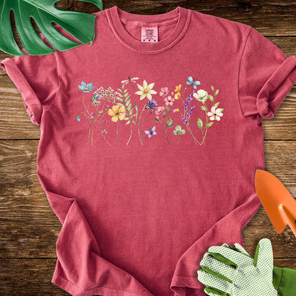 Watercolor Wildflowers T-Shirt | Comfort Colors