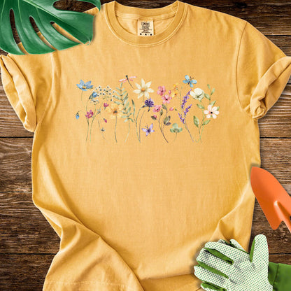Watercolor Wildflowers T-Shirt | Comfort Colors