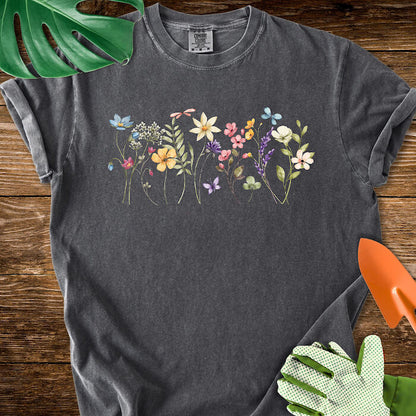 Watercolor Wildflowers T-Shirt | Comfort Colors
