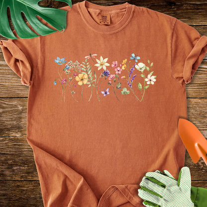 Watercolor Wildflowers T-Shirt | Comfort Colors