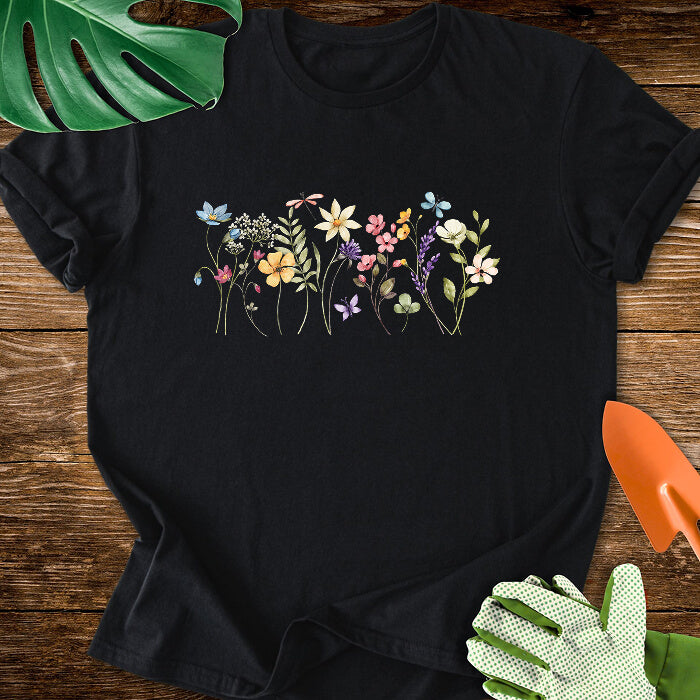 Watercolor Wildflowers T-Shirt