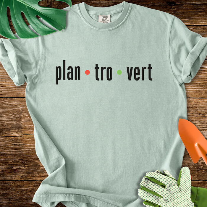 Plantrovert Plant Lover Typography T-Shirt | Comfort Colors