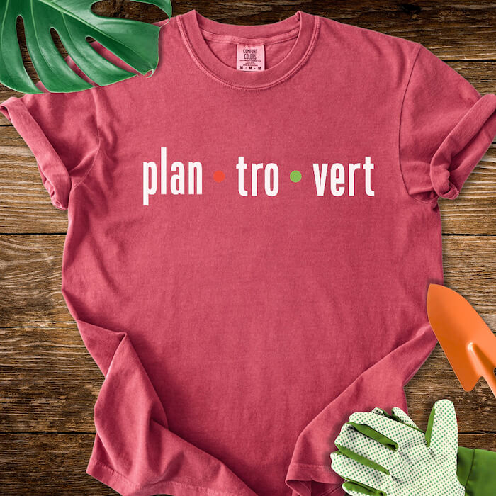 Plantrovert Plant Lover Typography T-Shirt | Comfort Colors