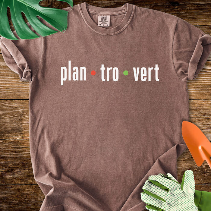 Plantrovert Plant Lover Typography T-Shirt | Comfort Colors