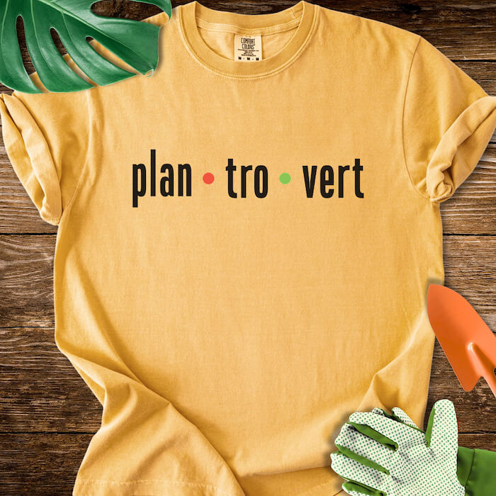 Plantrovert Plant Lover Typography T-Shirt | Comfort Colors