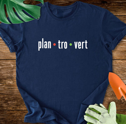 Plantrovert Plant Lover Typography T-Shirt