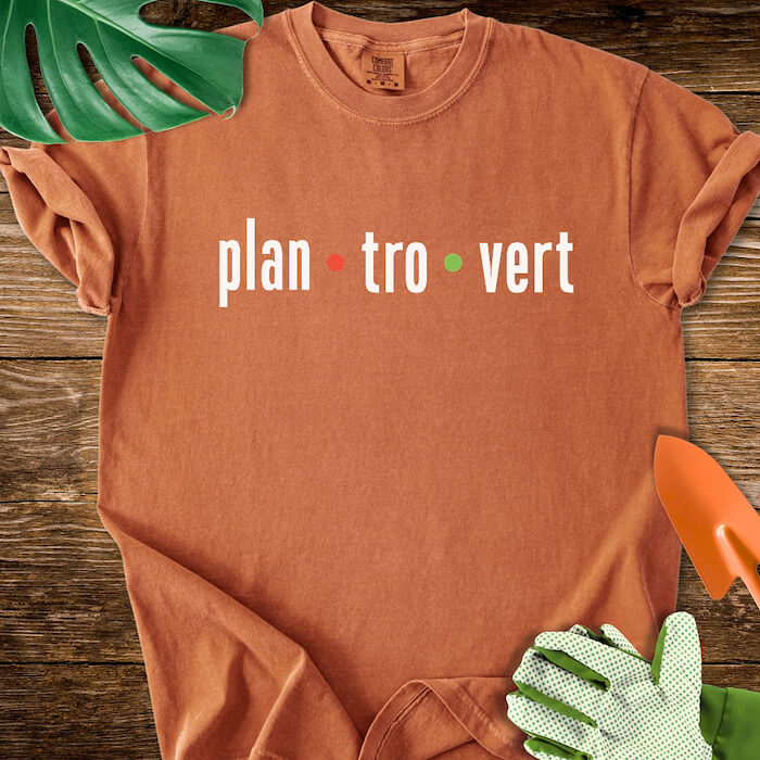 Plantrovert Plant Lover Typography T-Shirt | Comfort Colors